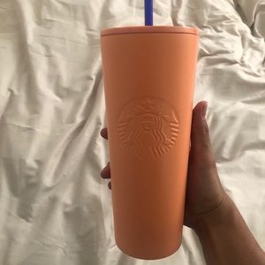 BNWT Starbucks salmon pink ss 24 Oz tumbler